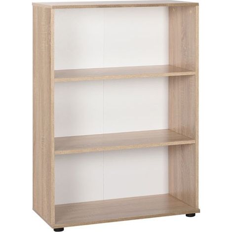 Bücherregal für Büro mit 3 Regalen Farbe Sonoma cm 72x34xh.109 (1/2)