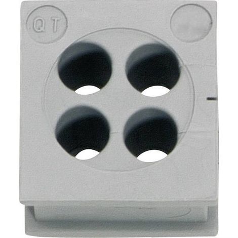 Passe-câbles Icotek QT 4/4 42582 Ø max. des bornes 4 mm Elastomère gris 1 pc(s) W96691 (1/2)