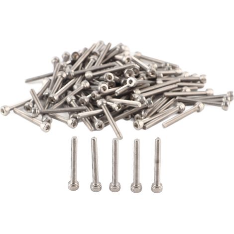 Lot de vis et boulons à tête cylindrique creuse hexagonale en acier inoxydable SS304 M3 (M325) (1/5)
