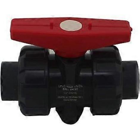 Vanne à double union à coller, diamètre 20 mm, vanne à bille en PVC, vanne à bille sphérique pour piscine DN15 (diamètre intérieur 20 mm) (1/5)
