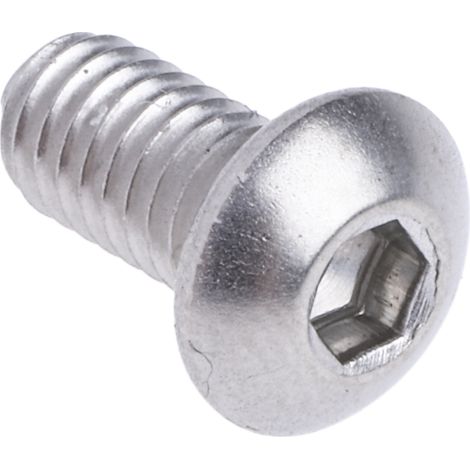 Vis à six pans creux, M4 x 8mm, tête Vis bombée à tête creuse hexagonale, en Acier Inoxydable ( Prix pour Boîte de 50 ) (1/4)