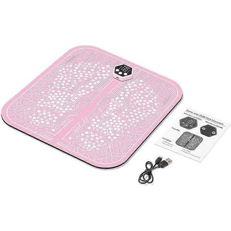 Tapis Ryoku EMS pour soulager la douleur et détendre les pieds grâce à un massage par points d'acupression (emballage rose, sans télécommande) (1/5)