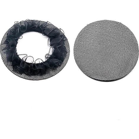 Lot de 12 filets à cheveux invisibles en maille pour chignons de danseuse, sommeil et perruques - Bord élastique, noir (1/5)