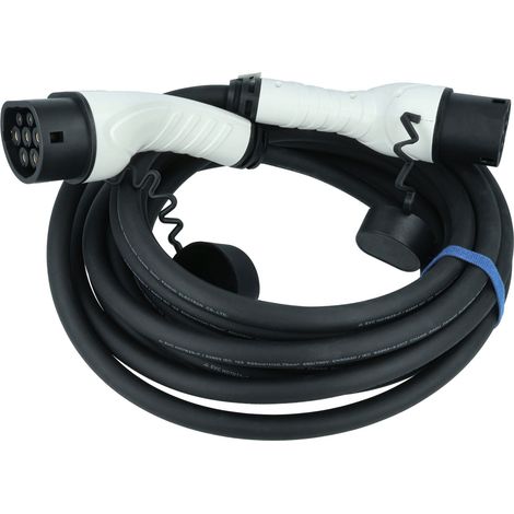 vhbw Ladekabel Typ 2 zu Typ 2 kompatibel mit Audi A3 TFSI e, A3 sportback TFSI e Elektroauto, 3-phasig, 32 A, 22 kW, 10 m (1/5)