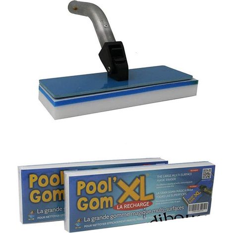 Brosse avec Tête de Balai Piscine -Pool gom XL Multi-Surfaces + 2 éponges - jardiboutique (1/5)