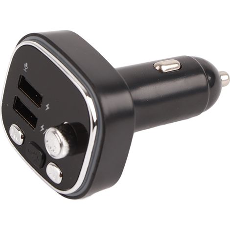 Autoradio Bluetooth avec 2 ports USB, chargeur, éclairage 7 couleurs, transmetteur FM pour appels mains libres, couleur argent. (1/3)