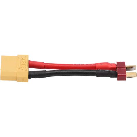 Adaptateur T Mâle vers XT90 Femelle, câble 12AWG 97mm, connecteur de conversion robuste pour batterie RC, compatible avec prises T et XT90, idéal pour drone et modélisme. (1/5)