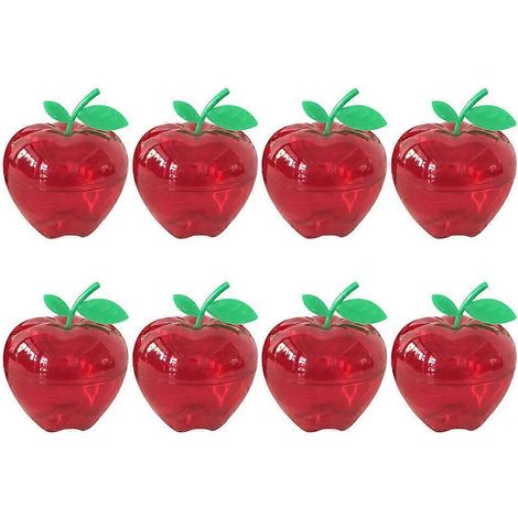 boîtes de rangement pour chocolats et bonbons de Noël en plastique en forme de pomme (rouge)-7.5CM-Red (1/3)