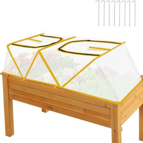 Serre Tunnel Pliable pour Plantes 120 x 33 x 38 cm, Housse de Protection PVC avec Fermeture Éclair et Piquets (1/5)