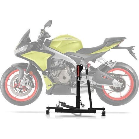 Zentralheber Motorrad - ConStands Power-Evo - Kompatibel mit Aprilia Tuono 660 - Tragfähigkeit 300 kg - Doppelrollen
