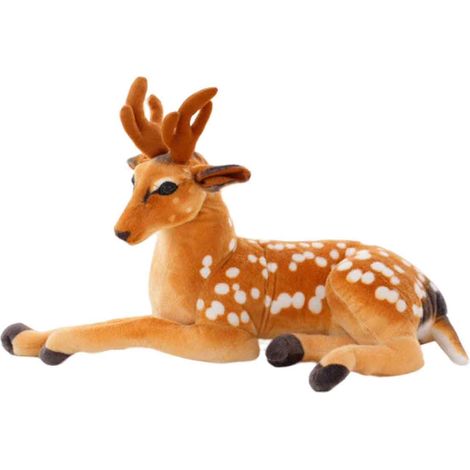 Ciervo De Peluche - Ciervo De Imitación Suave Con Relleno De Algodón PP - Decoración Navideña Para Hogar Y Oficina - Unidad (1/5)