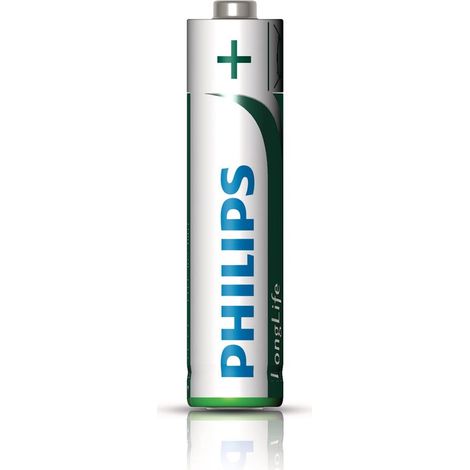 Piles Philips R03/AAA 1,5 V à petits doigts, 4 pièces. (1/3)