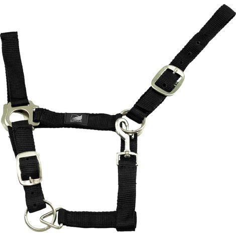 NERO taglia PONY Supreme Cavezza nylon doppia regolazione