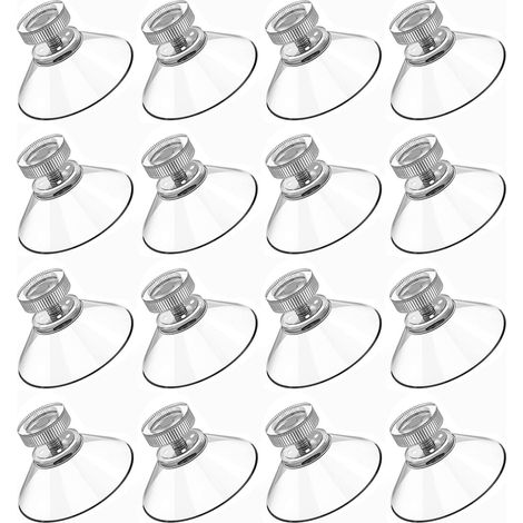 16 ventouses à vis ultra-résistantes de 40 mm avec vis à filetage M5, fixation sans crochet, ventouses en PVC transparent, adaptées à (1/5)