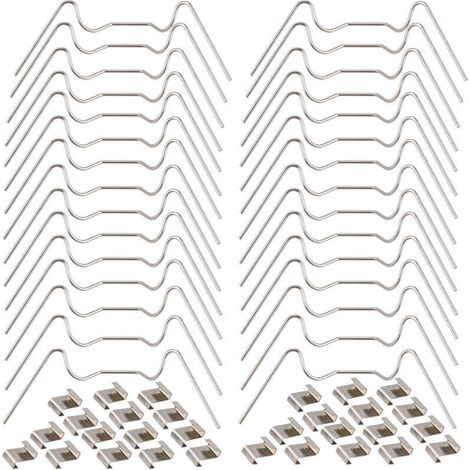 Clips de serre pour vitrage (30W et 30Z) Clips de fixation en acier inoxydable Kit de réparation Accessoires Support 60pcs