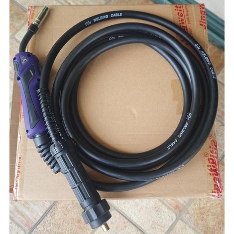 Torche de soudage MIG MAG 15AK MB15 complète 002.0449, pièces compatibles avec Binzel, connecteur Euro refroidi par air, câble électrique 180 A, 16 mm², 3 mètres (1/5)