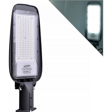 LAMPIONE STRADALE LED 100W LUCE FREDDA 6500K° IP65 - ILLUMINAZIONE AD ALTA EFFICIENZA PER ESTERNI (1/5)