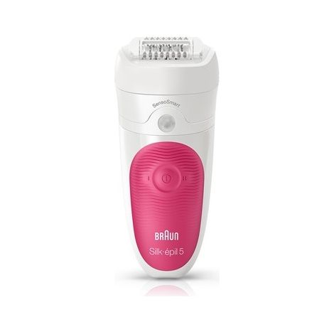 Braun Depiladora Silk-épil 5 SE5500 Autonomía (máx.) 30 min Duración de la lámpara (intermitente) N/D Nivel de potencia: 1 Húmedo y seco Blanco/Rosa (1/2)