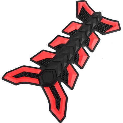 Adatto per proteggere il serbatoio della moto, adesivi in gomma con motivo a spina di pesce, antigraffio e resistenti all'usura, facili da installare, con adesivo biadesivo, effetto fibra di carbonio,