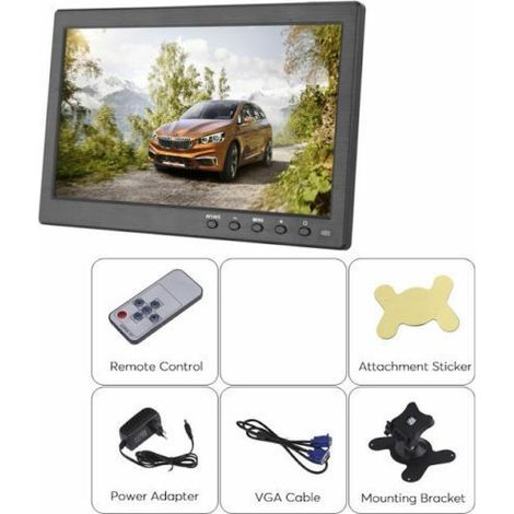Monitor HDMI Schermo LCD TFT 10.1 POLLICI 1080p Altoparlante Integrato VGA BNC USB (1/5)