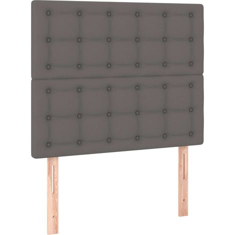 Maison Exclusive - Giroletto a Molle con Materasso Grigio 120x190 cm in Similpelle (1/5)