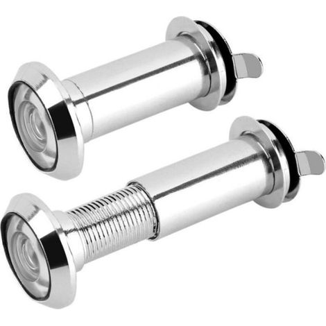 Judas De Porte - Diamètre 14 mm - Pour Épaisseur De Porte 35 à 55 mm - Angle De Vue 200 ° - Alliage De Zinc - 1 Pièce (1/5)