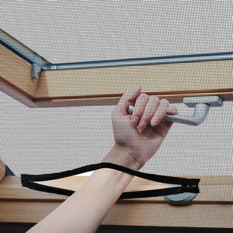 Fliegengitter für Dachfenster 130x150cm mit Reißverschluss, ohne Bohren, zuschneidbar (1/5)