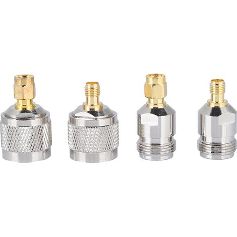 4-teiliger SMA-auf-N-Stecker/Buchse-Adapter für koaxiale HF-Steckverbinder (1/5)