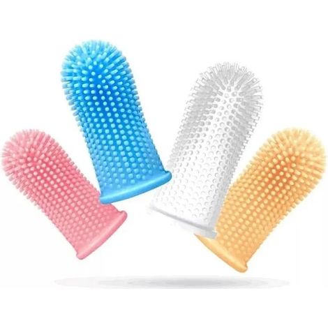 Ensemble de brosses à dents pour animaux, 4 pièces, soins dentaires pour chiens et chats, brosses à dents pour chats et chiens