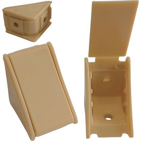 Staffa angolare per mobili 27x27x20 staffa komandorek con aletta BEIGE acero (12) 100 PZ (1/5)