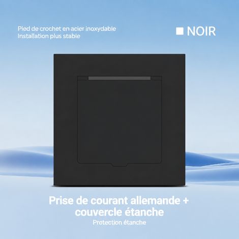 Prise murale étanche standard allemand de type 86 grand panneau en PC réf 3117 300 g – Livraison gratuite