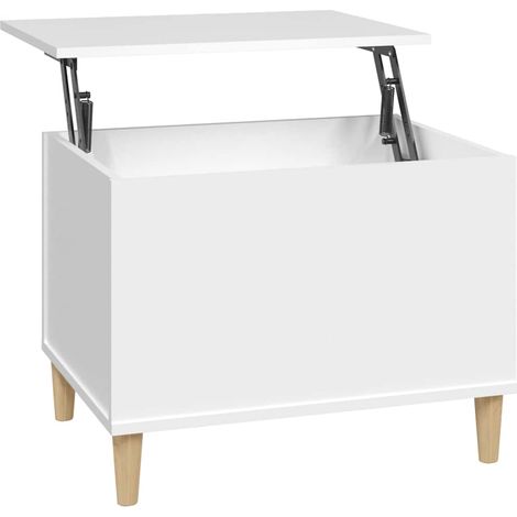 Table basse Table de salon Table de café Blanc 60x44,5x45 cm Bois d'ingénierie (1/5)