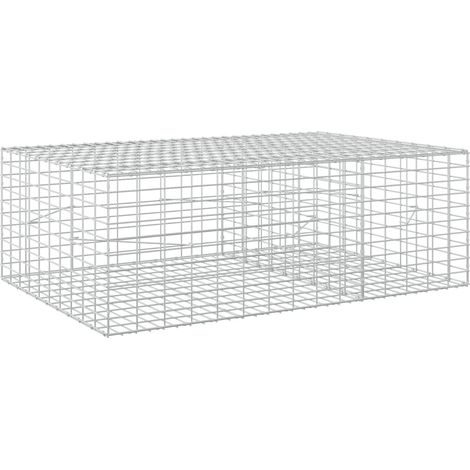 Gabione mit 5 mm Draht und 5x10 cm Maschen 150x100x50 cm vidaXL (1/5)