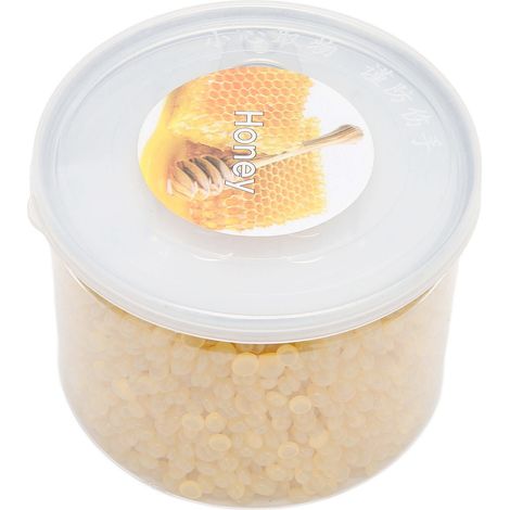 Billes de cire dépilatoire 10.6 oz, point de fusion bas, adhérence forte, miel, épilation douce, lot de perles, usage domestique, peau lisse, efficace. (1/5)