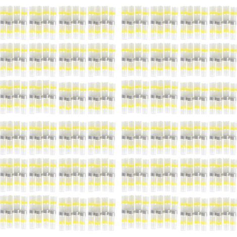 Connecteurs bout à bout thermorétractables, étanches, à souder, bornes de fil électrique, 200 pièces (1/5)