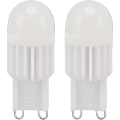 Lot de 2 ampoules LED G9 dimmables 2 W 220 V 180 lm, 14 LED, culot double broche, pour lampe de table et lustre (1/5)
