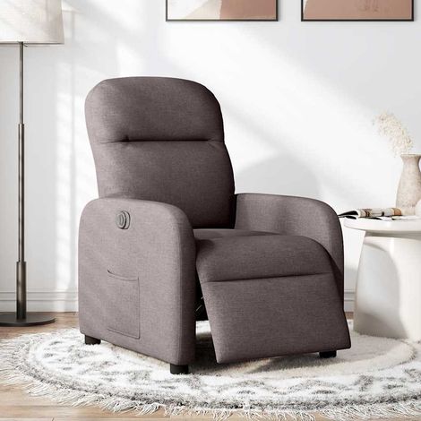 Maison Exclusive - Relaxsessel Elektrisch Dunkelbraun Stoff (1/5)