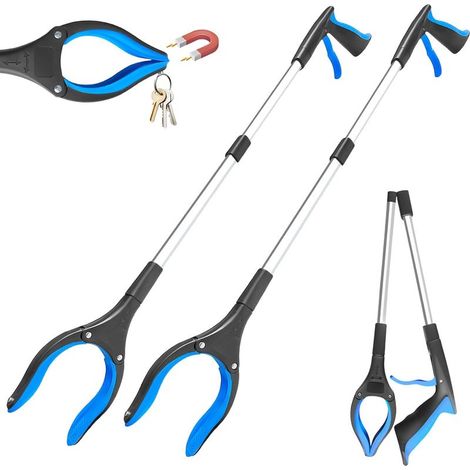 Pack de 2 pinces pliables, aide à la mobilité assistée pour la collecte des déchets, pinces légères (1/5)