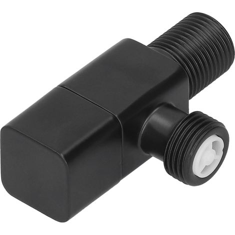 Vanne d'angle G1/2, mitigeur d'arrêt d'eau, accessoire pour salle de bain, toilette et lavabo, noire (1/5)