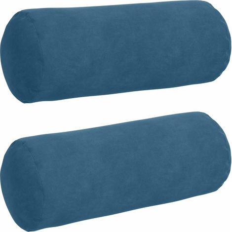 Maison Exclusive - Bolsterkissen 2 Stück Blau Ø 15 x 40 cm Cordst