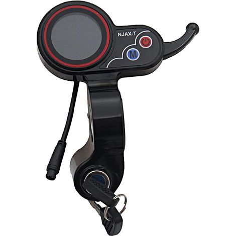 1 Pièce D'Accélérateur LCD avec Clé en Plastique Noir 6 Broches Tableau de Bord de Scooter Électrique pour NJAX-T (1/4)