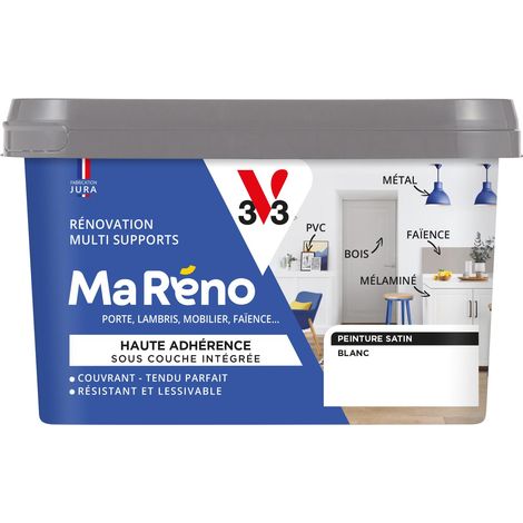 Peinture Réno Perfection® Multi-supports MA RENO V33 Blanc satin 0,5L (1/4)