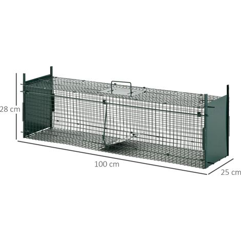 Cage pour petits animaux, cage à double porte pour souris et rats, 100 x 25 x 28 cm (1/5)