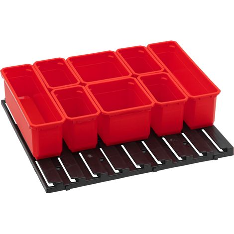 Qbrick System Container Set Nr. 7 Werkstattwand 39 x 35 cm mit 8 Behältern für PRO Organizer 300