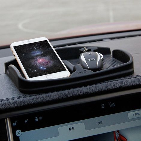 Voiture Dash Mat Anti-Slip Téléphone Portable Pad Universal Smartphone Dashboard Antidérapant Silicone Caoutchouc Gel Tapis Téléphone Support de Montage (1/5)