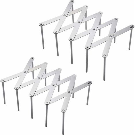 Support pour couvercles en acier inoxydable, Ustensile de cuisine organisateur, Support Désign et Ajustable pour Ranger Casserole Couvercles en Verre（2 pièces）