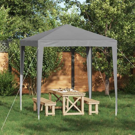 vidaXL Tenda Party 200 x 200 x 240 cm Grigio Chiaro PE e Acciaio