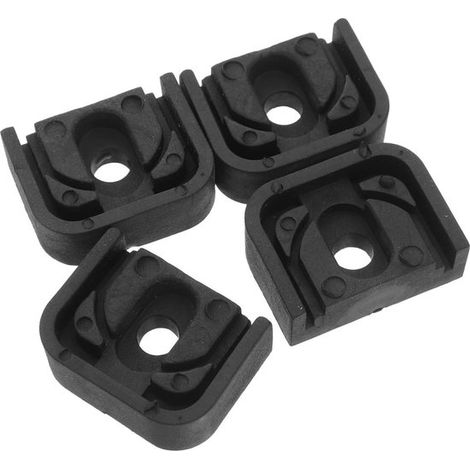 Kit d'accessoires - 5,1 x 3,9 x 1,7 cm - Noir - Base anti-vibrations pour support de climatiseur extérieur - Caoutchouc - Coussinet amortisseur (1/5)