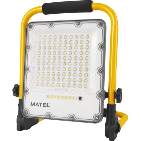 Wiederaufladbarer, faltbarer LED-Projektor mit 4 Lichtmodi (100 W, 6400 K, 1000 lm), IP65, 26 x 32 x 6 cm