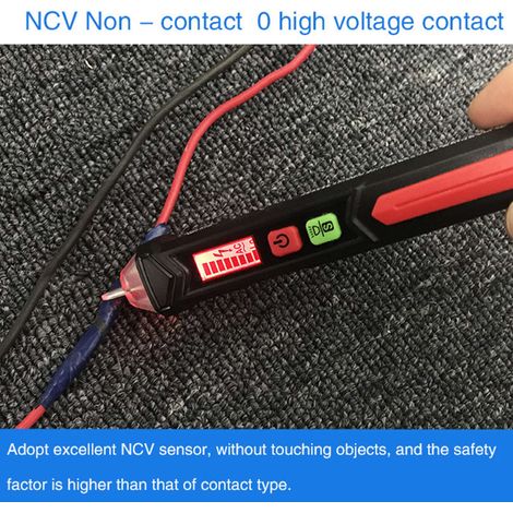 Digitaler Spannungsprüfer mit Digitalanzeige, Multifunktions-Unterbrechungserkennung, hohe Präzision, akustischer und optischer Alarm, elektrischer Prüfstift (1/5)
